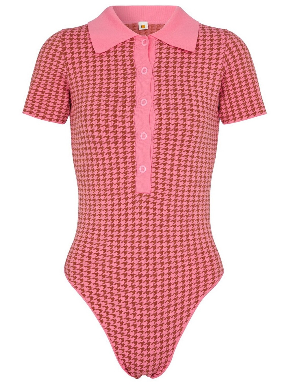 Tropic of C Houndstooth jacquard knit bodysuit